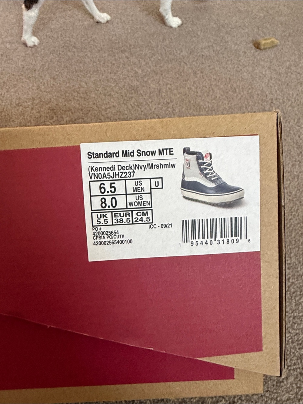 Vans Standard Mid Snow MTE Boots - Navy and Marshmallow